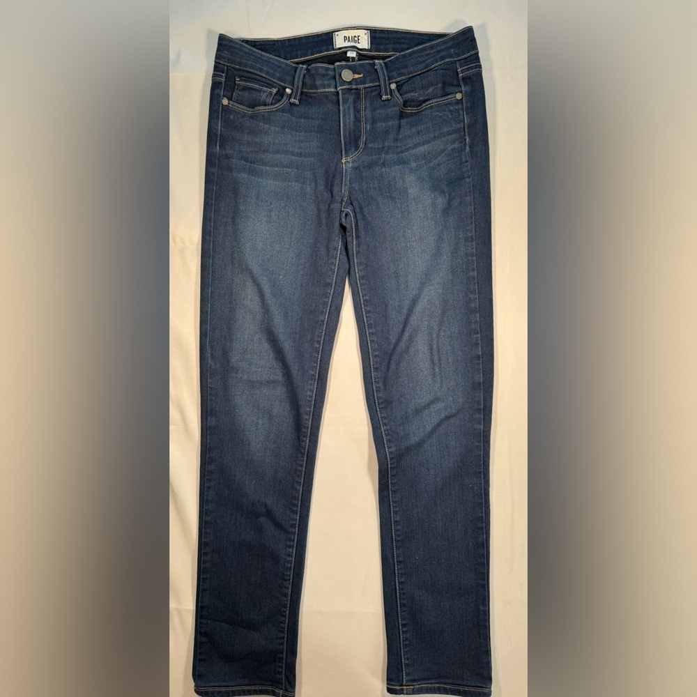 PAIGE Dark Blue SKYLINE Skinny Jeans